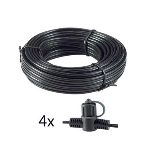 Tuinlamp Hoofdkabel - 10 meter - 4 aansluitingen Tuinlamp Hoofdkabel - 10 meter - 4 aansluitingen